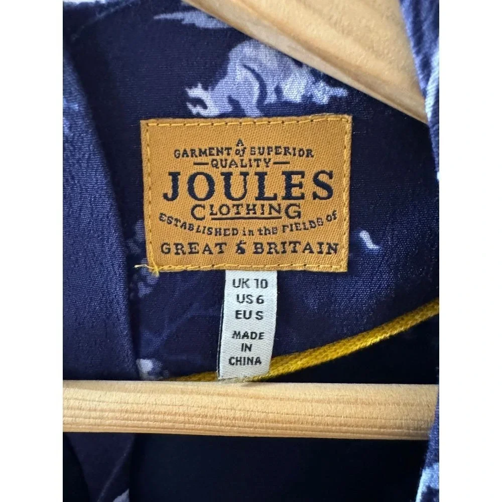 Joules Dress Size‎ 6 Deer Rabbit Print Chiffon Woodland Forest Fully Lined Shift - Picture 5 of 9